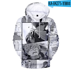 Cartoon 86 -Eighty Six 3D Printed Hooded Sweatshirt Pullovers Hoodies