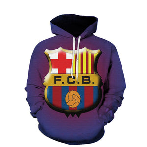 3D Printed Football Logo Hoodie - Arsenal Pullover Sweatshirt