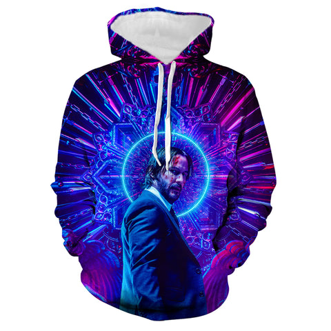 Image of Movie Fashion 3D Printed John Wick Hoodie Streetwear