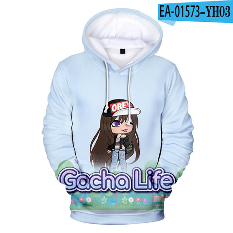 Image of Cartoon Gacha Life Hoody Sweatshirt - Game Hoodies Pullovers