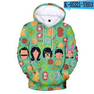 3D Printed Hooded Pullover - Bob's Burgers Hoodies