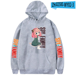 SPY×FAMILY Hoodies Anya Forger Long Sleeve Pullover Hooded Sweatshirts Casual Streetwear Sweatshirt