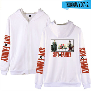 SPY x FAMILY Hoodies Anime Casual Hoodies Hooded Zipper Sweatshirts