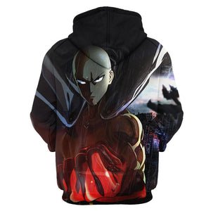 One Punch Man Hoodies - Saitama Pullover Hooded Sweatshirt