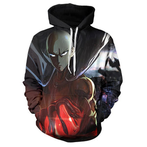 One Punch Man Hoodies - Saitama Pullover Hooded Sweatshirt