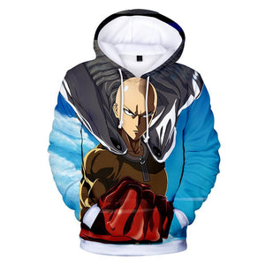 One Punch Man Hoodies - Saitama Pullover Hooded Sweatshirt