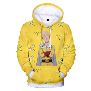 One Punch Man Hoodies - Saitama Pullover Hooded Sweatshirt