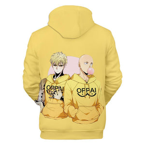 One Punch Man Hoodies - Saitama Genos Pullover Hoodie