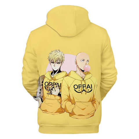 Image of One Punch Man Hoodies - Saitama Genos Pullover Hoodie