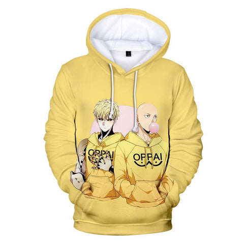 Image of One Punch Man Hoodies - Saitama Genos Pullover Hoodie