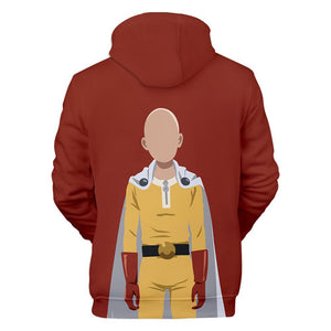 One Punch Man Hoodies - Saitama Pullover Hooded Sweatshirt