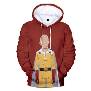 One Punch Man Hoodies - Saitama Pullover Hooded Sweatshirt