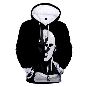 One Punch Man Hoodies - Saitama Black Pullover Hoodie