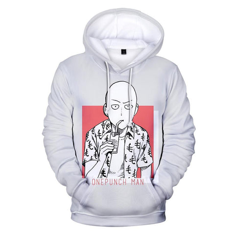 Image of One Punch Man Hoodies - Saitama Pullover Hooded Sweatshirt