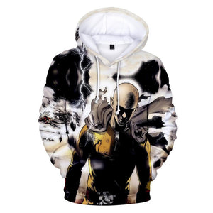 One Punch Man Hoodies - Saitama Drawstring Pullover Hoodie