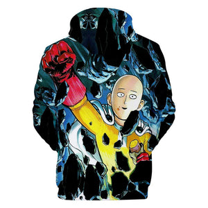 One Punch Man Hoodies - Saitama Pullover Hooded Sweatshirt