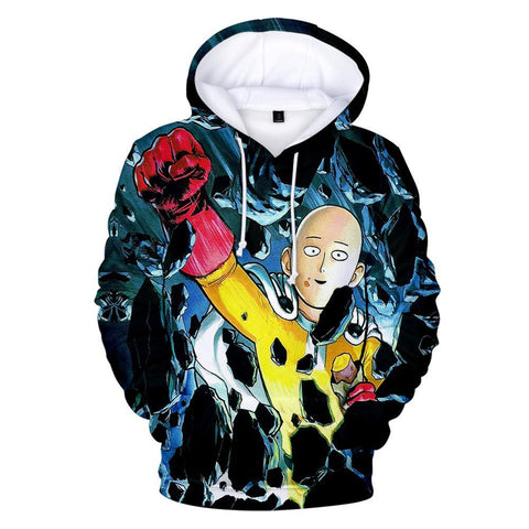 Image of One Punch Man Hoodies - Saitama Pullover Hooded Sweatshirt