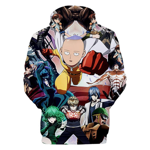 Image of One Punch Man Hoodies - Saitama Pullover Hooded Sweatshirt