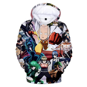 One Punch Man Hoodies - Saitama Pullover Hooded Sweatshirt