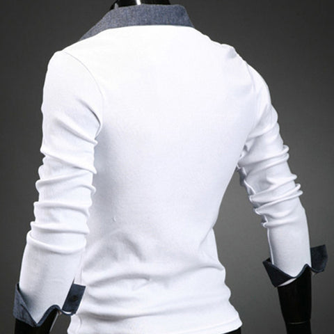 Image of Solid Color Button Sweatshirt - Pullover Fleece White Black Sweatshirt