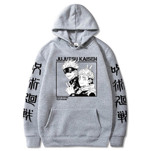 Itadori Yuji Gojo Satoru Jujutsu Kaisen Print Hooded Casual Sweatshirts