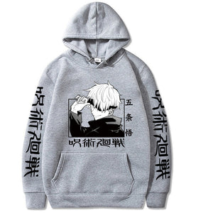 Satoru Gojo Jujutsu Kaisen Print Hooded Casual Sweatshirts