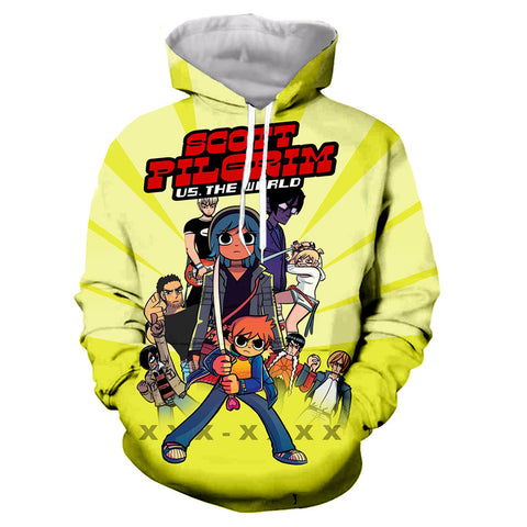 Image of 3D Printed Scott Pilgrim vs the World Hoodies Sweatshirts Pullovers