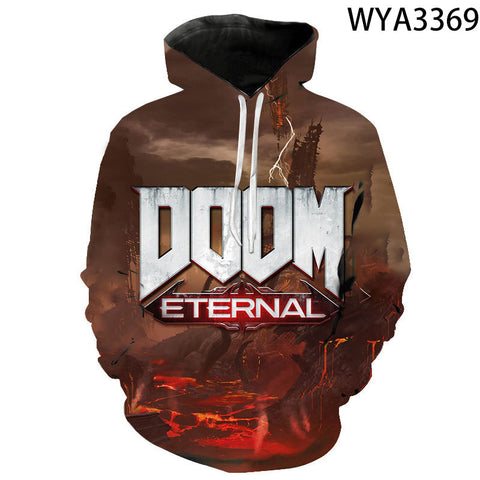 Image of Shooting Game Doom Eternal 3D Print Hoodies Pullover