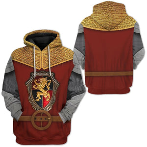 Historical Personage Sir Lancelot 3D Printed Cosplay Hoodie