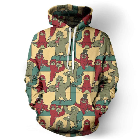 Image of Sloth Pattern Hoodie