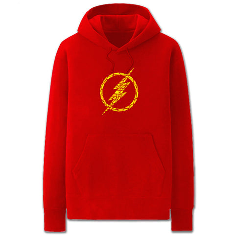 Image of The Flash Hoodies - Solid Color Super Hero The Flash Fleece Hoodie