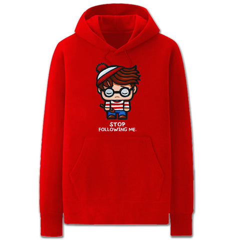 Image of Anime Animation Hoodies - Solid Color Anime Animation Cartoon Style Cute Fleece Hoodie