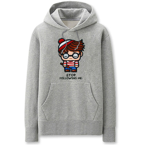 Image of Anime Animation Hoodies - Solid Color Anime Animation Cartoon Style Cute Fleece Hoodie