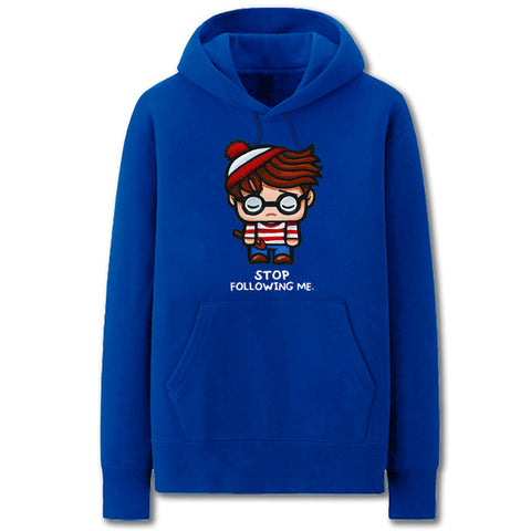 Image of Anime Animation Hoodies - Solid Color Anime Animation Cartoon Style Cute Fleece Hoodie