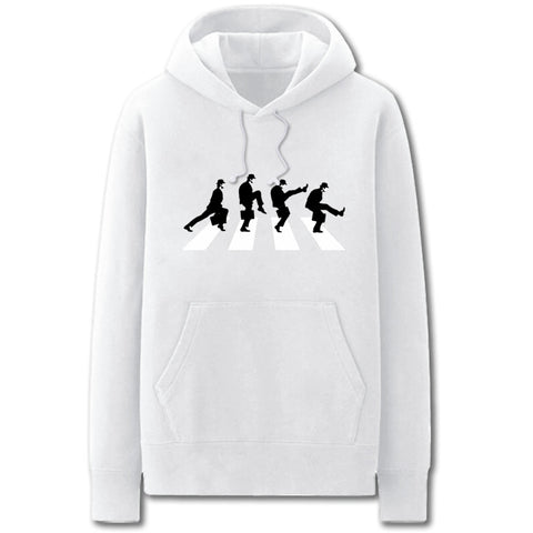 Image of Python Hoodies - Solid Color Silly Walks Cartoon Style Funny Fleece Hoodie