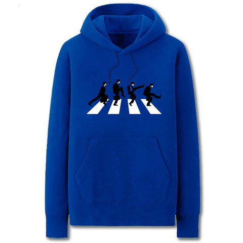 Image of Python Hoodies - Solid Color Silly Walks Cartoon Style Funny Fleece Hoodie