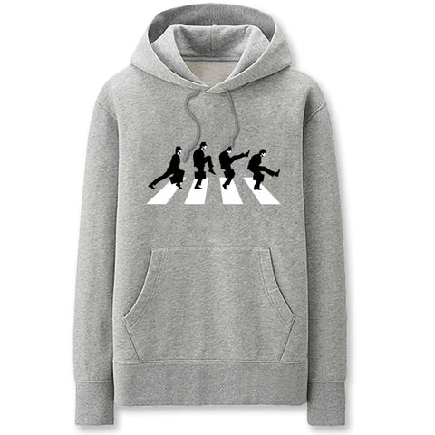 Image of Python Hoodies - Solid Color Silly Walks Cartoon Style Funny Fleece Hoodie