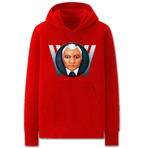 Image of Westworld Hoodies - Solid Color Dr. Robert Ford Icon Fleece Hoodie