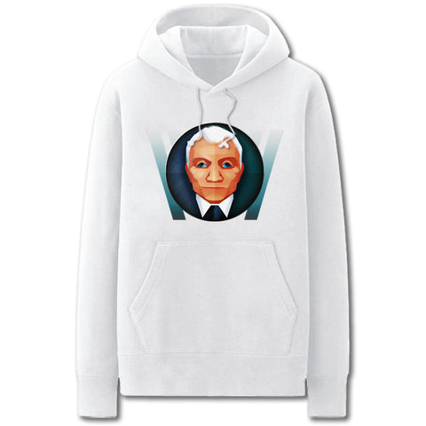 Image of Westworld Hoodies - Solid Color Dr. Robert Ford Icon Fleece Hoodie