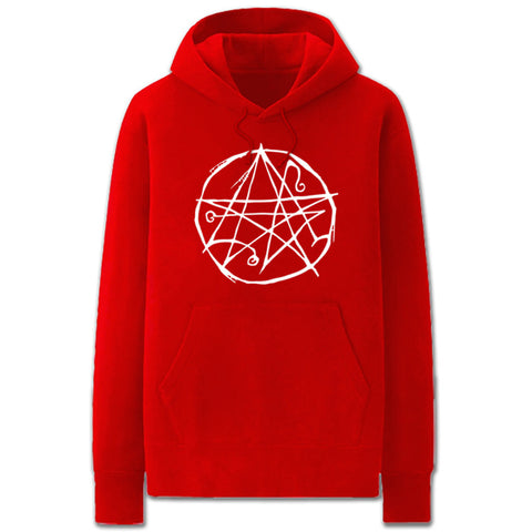 Image of Cthulhu Mythos Hoodies - Solid Color Book of The Dead Seal Magic Fleece Hoodie