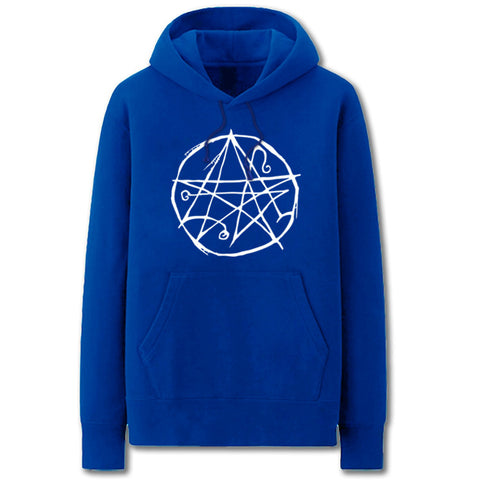 Image of Cthulhu Mythos Hoodies - Solid Color Book of The Dead Seal Magic Fleece Hoodie