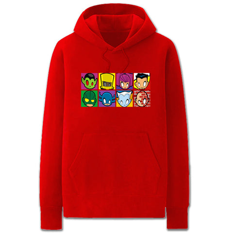 Image of The Avengers Hoodies - Solid Color The Avengers Super Hero Cartoon Style Fleece Hoodie