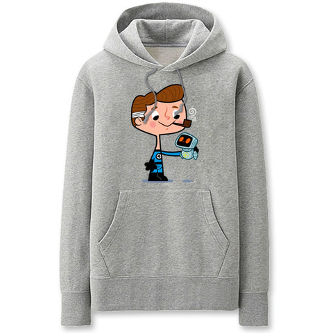 Image of Fantastic Four Hoodies - Solid Color Magical Mister Cartoon Style Fleece Hoodie
