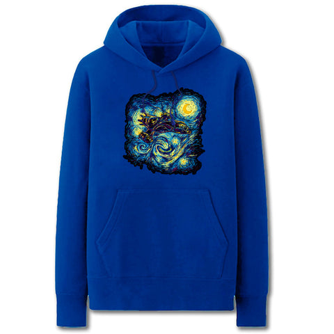 Image of Star War Hoodies - Solid Color Starry Flight Super Cool Fleece Hoodie