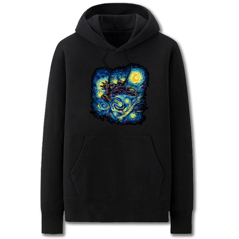 Image of Star War Hoodies - Solid Color Starry Flight Super Cool Fleece Hoodie