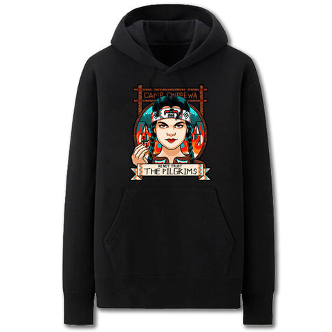 Image of Addams Family Hoodies - Solid Color Addams Family Values Icon Fleece Hoodie