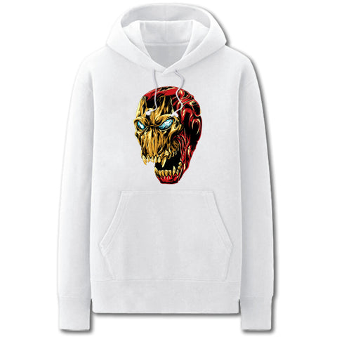 Image of Iron Man Hoodies - Solid Color IronMan Terror Style Fleece Hoodie