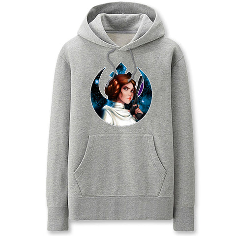 Image of Star Wars Hoodies - Solid Color Princess Leia Super Cool Fleece Hoodie