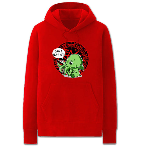 Image of Cthulhu Hoodies - Solid Color Cthulhu Cute Cartoon Style Fleece Hoodie