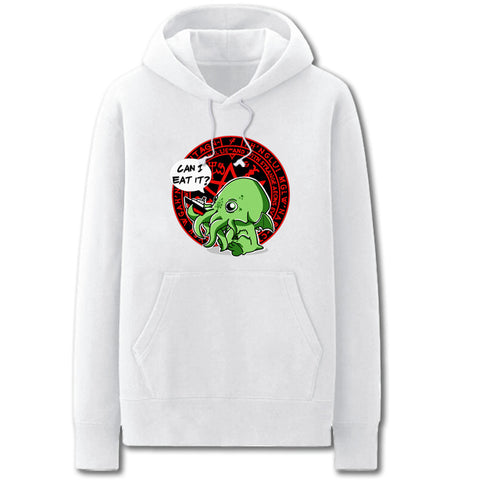 Image of Cthulhu Hoodies - Solid Color Cthulhu Cute Cartoon Style Fleece Hoodie